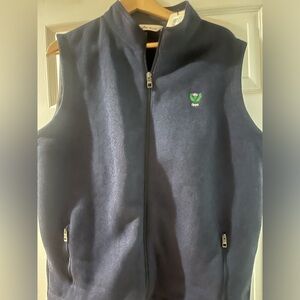 Peter Miller vest, men’s club garden city logo